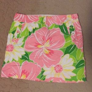 Lilly Pulitzer pink and green skirt sz8